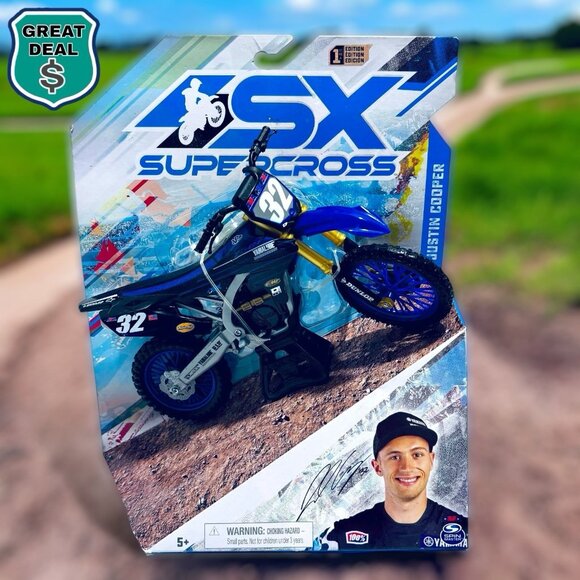 SX Supercross Justin Cooper 1/10 Scale 1st Edition Yamaha Licensed Toy Bike NEW! - Picture 1 of 8